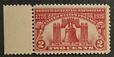 TRAVELSTAMPS: 1926-27 US Stamps Scott # 627 Liberty Bell mint, og, mnh , 2 cents picture