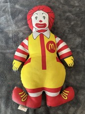 VINTAGE 1984 RONALD MCDONALD CLOWN PLUSH STUFFED PILLOW TOY WHIMSICAL FUN WOW picture