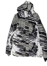 Oakley Anorak Fit Snowboard Ski Full Zip Jacket Mens L WINTER black And White  picture