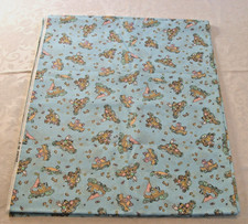 Vtg Spectrix Blue Precious Moments Animals Boats Fabric 6 Yards x 45 inches picture