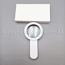 30X Jumbo Handheld Magnifying Glass w/ 12 Bright LED Light Illuminated Magnifier picture