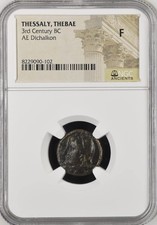 Thebes Ancient Greece Thessaly Theabae Demeter & Horse 302BC-286BC Coin NGC Rare picture