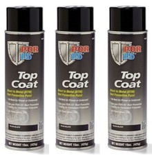 Por-15 45918 Top Coat Chassis Black 14 oz. Aerosol Spray Can (3 Pack) picture