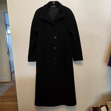 Vintage Steve by Searle Black Cashmere Blend Coat Sz 4 See Description picture