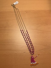 Talbots Hot Pink Women’s Beaded Statement Necklace New With Tags picture