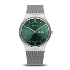 Bering Time Classic Silver Stainless Steel & Date Dial Men's Watch. 11938-008DD picture