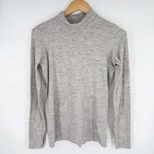 Athleta Foresthill Ascent Turtleneck Size L Heather Gray Wool Blend Base Layer picture