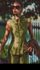 Mestiza New York Tamara Embellished Dupioni Vest Top Size 6 picture