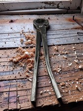 Antique J.H. Bushnell Mfg Co Farrier Hoof Nippers Blacksmith Tongs Forged USA picture