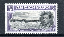 Ascension 1938-53 1/2d Georgetown with torpedo flaw SG 38bb MH picture