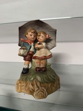 Vintage Lefton Umbrella Boy and Girl Music Box picture