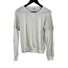 LAMade White Crewneck Long Sleeve Top Medium  picture