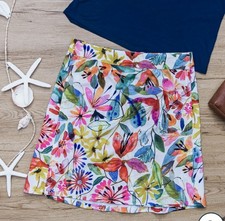 RipSkirt Hawaii Floral Wildflower Watercolor Wrap Skirt Length 2 ~Large~Swim EUC picture