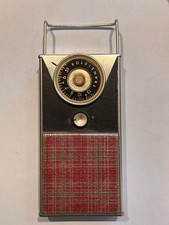 Vintage Continental TR-683 Transistor Radio Plaid Grille Japan Mid-Century MCM picture