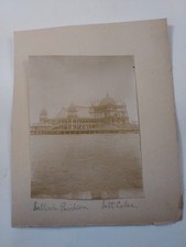 1897 Antique Original Scrapbook Photograph Saltair Pavilion Salt Lake City Utah picture