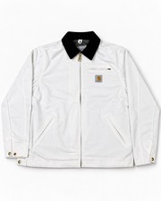 Carhartt WIP White Jacket with Black Collar - Size M picture