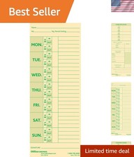 Time Cards with Deductions, Weekly, Monday-Sunday Format, 2-Sided, 3 3/8in x ... picture
