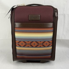 Pendleton Luggage 17” 2 Wheels Underseater Rum Raisin Burgundy Southwest Handle picture