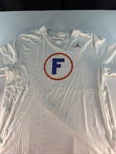Nike Jordan Florida Gators Dri-FIT T-Shirt Men XL White Blue Orange Logo picture