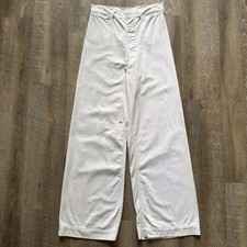 Vintage 1960s USN Bell Bottom Dungarees Button Fly 27x29 picture
