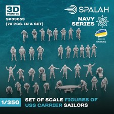 US Navy Carrier Sailors Figures 1/350 Spalah SP03053 picture