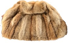 Vintage Real Coyote Fur Vest Women’s L Made in Greece Western Luxury Genuine Fur picture