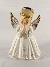 LEFTON Praying Angel Planter Japan Porcelain Gold Leaf Mid‑Century Vintage #1714 picture