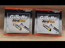 2 Gillette AtraPlus with Lubrastrip, 10 Cartridges NEW   picture