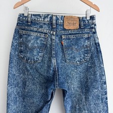 Vintage Levi's 505 Orange Tab Jeans Mens 34x30 (31x30) 90s Acid Wash USA Made picture