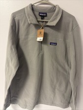 PATAGONIA Men's Micro D Fleece Pullover Size Large, Feather Gray picture