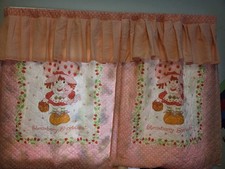 Vintage Homemade Strawberry Shortcake Curtains. Each Panel 40x33in, 4 panels picture