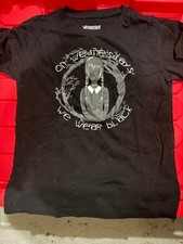 Wednesday Addams T-Shirt Girls 6/6X Black On Wednesdays We Wear Black Netflix picture