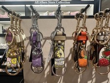 🧡💜COACH Trigger Snap Bag Charm Refined Calf Leather Key Chain🧡💜 picture