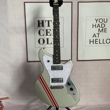 Custom Offset Solid Electric Guitar HH Pickups Bone Nut  Silver Worn Finish picture