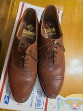 Royal Tweed Church’s England Brown Wing Tip Shoes 10.5 11.5 picture