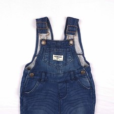 Oshkosh B'gosh Medium Wash Denim Overalls Dungarees Kids 6 Months Blue Grunge picture