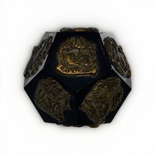 Vintage Mid-Century Modern Zodiac Dodecahedron Fortune Telling Paperweight picture