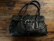 Vintage Y2K Coach Hampton SoHo Black Leather Satchel M3S-9251 picture