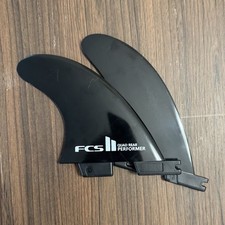 BRAND NEW FCS 2 II Quad Rear Performer Surfboard Fins Set - Black Quad Rear Fins picture