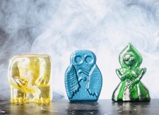 Blenko Glass Heliotrope Trio - Mothman, Flatwoods Monster And Grafton Monster picture
