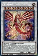 YUGIOH 1x Crimson Dragon Prismatic Secret Rare MP24-EN097 NM picture