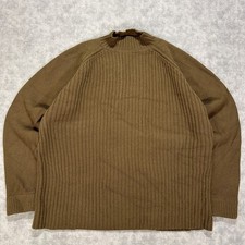 Vintage Patagonia Mock Neck Lambswool Sweater Rib Knit Mens XL 51205 Olive Green picture