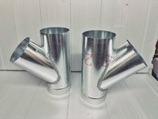 2 - Oneida Air Dust Collection 45 Degree Wye Joints - 6” x 6” x 6”  - 24 gauge picture
