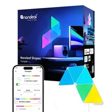 Nanoleaf Shapes Triangles Smarter Kit, Modular Indoor LED Wall Light Panels, picture