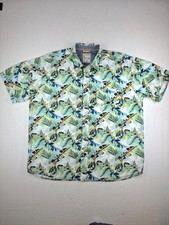 Colours Alexander Julian Men's 2X Tropical Hawaiian Shirt Cotton Floral 2X picture