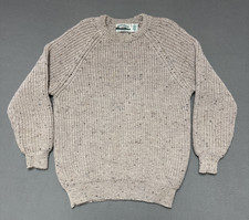 Aran Crafts Merino Wool Rib Crew Sweater Mens Size XL Oatmeal Crewneck Gorpcore picture