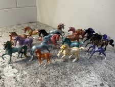 Breyer Unicorn Lot Of 16 Multicolor Gold Magnolia Arabian Pink Blue Purple Toys picture