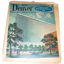Vintage 1957 Denver Progress Report Empire Magazine Supplement Colorado History picture