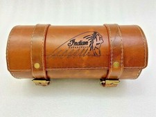 Indian Chief Engraved on Tool Bag For Indian Chief Motorcycles Tan Leather picture