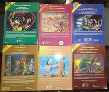 Lot of 6 1980;s Old Dungeons and Dragons Modules A1, A2, B2, U1, x2, I1 picture